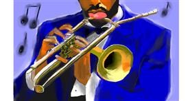Drawing of Saxophone by Herbert
