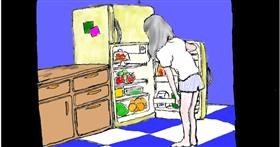 Drawing of Refrigerator by InessA