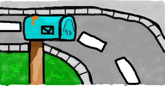 Drawing of Mailbox by Balkanski UČIHA