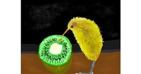 Drawing of Kiwi fruit by Kiwi