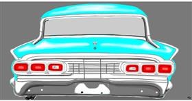 Drawing of Car by Swimmer 