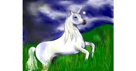 Drawing of Unicorn by Cec