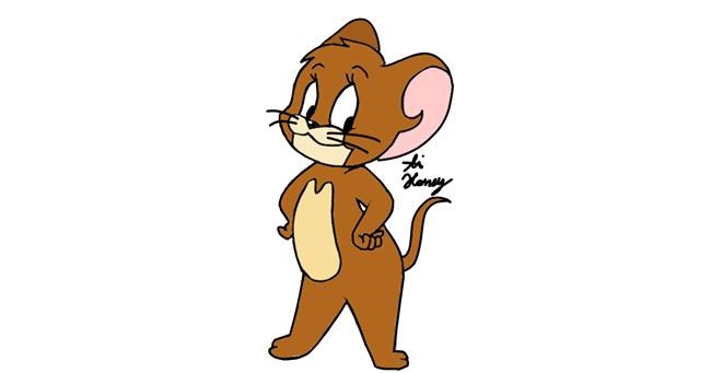 how to draw jerry from tom and jerry