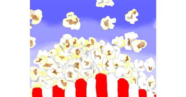 Drawing of Popcorn by Kiwi