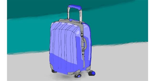 Drawing of Suitcase by MrBlue