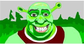 Drawing of Shrek by Swimmer 