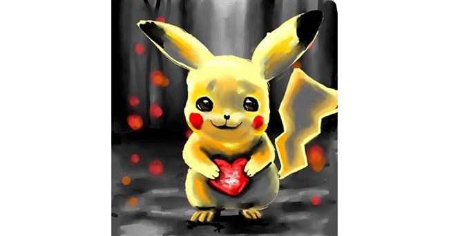 Drawing of Pikachu by Randi