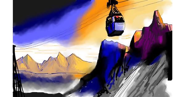 cable car line drawing