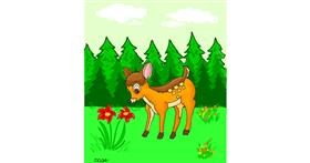 Drawing of Bambi by GreyhoundMama