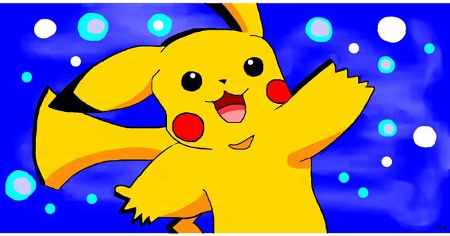 Drawing of Pikachu by Swimmer