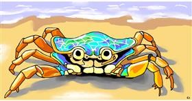 Drawing of Crab by Swimmer 