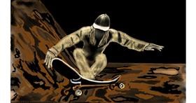 Drawing of Skateboard by Chaching