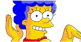 Drawing of Marge Simpson by Swimmer 