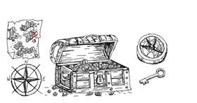 Drawing of Treasure chest by Scarlet 