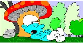 Drawing of Smurf by Swimmer 