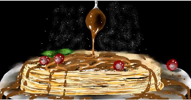 Drawing of Pancakes by Eclat de Lune