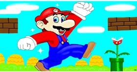 Drawing of Super Mario by Swimmer 