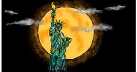 Drawing of Statue of Liberty by Eclat de Lune