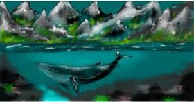 Drawing of Whale by Eclat de Lune