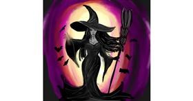 Drawing of Witch by Pam